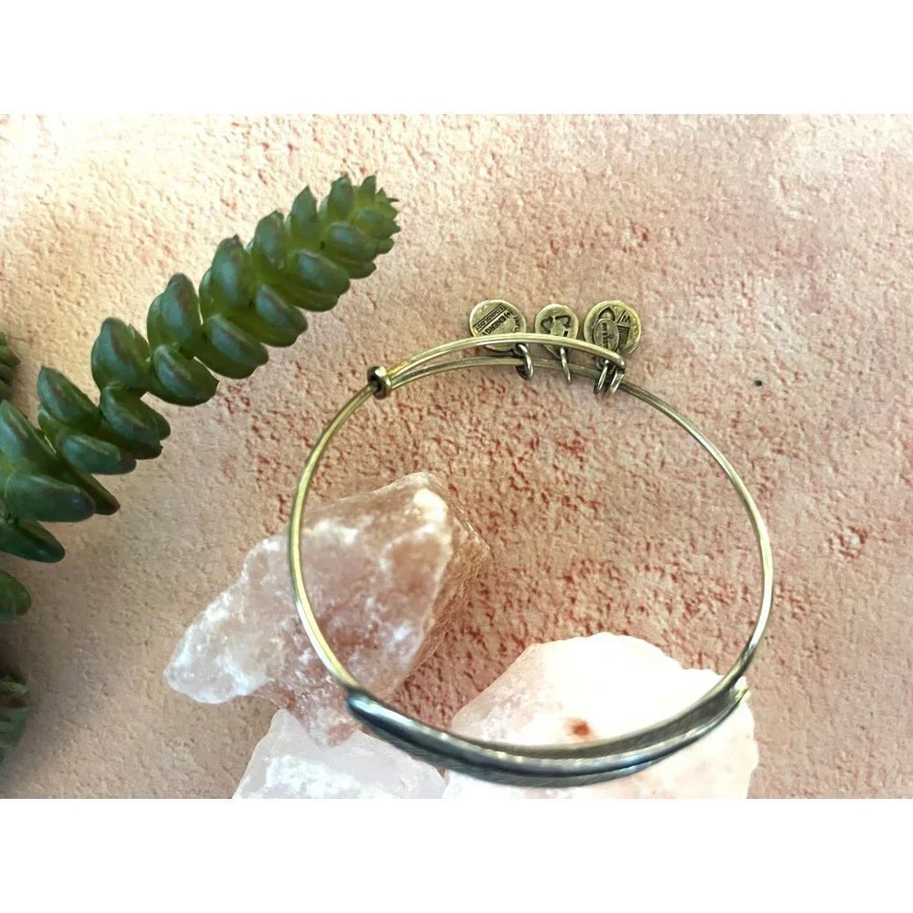 Alex and Ani Quil Feather Wrap Cuff Bracelet